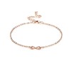 Philip Jones Rose Gold Plated Infinity Anklet with Zircondia® Crystals,
