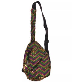 Mardi Gras Party Sales Crossbody Sequin Mardi Gras Bag Purple Green Gold Backpack