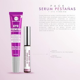 PUREZA NATUR pack Crema Reafirmante para Contorno de Ojos Eye firming + Serum pestañas alargador | Paquete completo de cuidado facial ojos (Eye Firmin