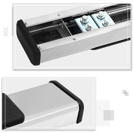 [Pair] 5 Inch Chrome Stainless Running Boards/Side Steps/Nerf Bars Compatible with 15-24 Ford F150-F350 Extended Cab