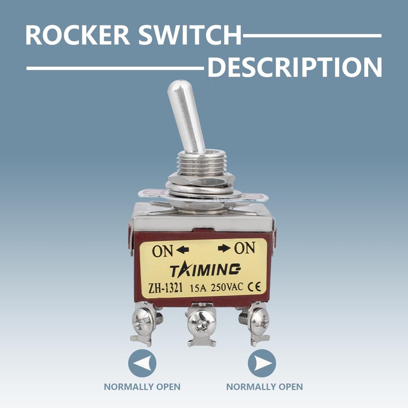 Innfeeltech 3 Pcs Toggle Switch, 20A,125V, 1321 DPDT, 6 Terminal,