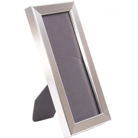 Creative Picture Frames Pb4X9Ss-W Stainless Steel Photo Booth Frame Holds Single 2X6-Inch Opening 3.5 By 8.5-Inch Mat With 2 Way Easel Back