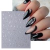 Unbranded 4Pcs Set Nail Stickers Abstract Line Self-Adhesive Slider Peel