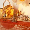 FORUP 12 Pack Metal Turkey Tea Light Candle Holders, Thanksgiving
