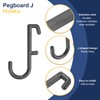 sourcing map 7pcs Pegboard J Hooks 1/4" J Style Pegboard