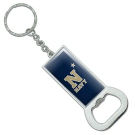 GRAPHICS & MORE US Naval Academy Primary Logo Keychain Rectangle Chrome Plated Metal Bottle Cap Opener