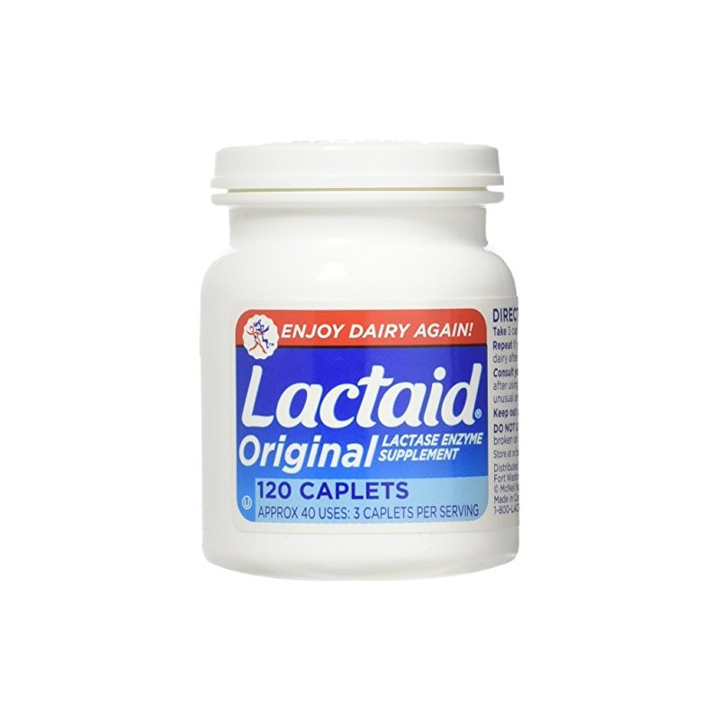 LACTAID Original Caplets 120 ea (Pack of 3)