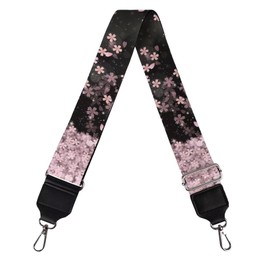 Coldinair Cherry Blossom Purse Straps Replacement Pink Floral Flowers Crossbody Bag Strap Adjustable Wide Guitar Straps for Handbags Luggage Strap