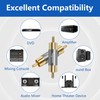 Togconn RCA Adapter 2 Pack,RCA Male to Male Pure Copper