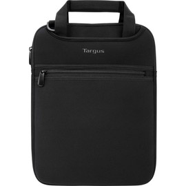 Targus Vertical Slipcase Laptop Messenger Bag, Black - Hideaway Handles with Cross Shoulder Strap and Protective Padding, Fits 14" Laptop (TSS913)
