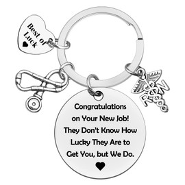 Xiahuyu Registered Nurse Gifts RN Nurse Keychain Nurse Leaving Gifts for Coworker RN Nurse Farewell Gift Going Away Gift Goodbye Good Luck New Job Gift for Nurse Coworker
