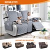 VANSOFY Loveseat Recliner Cover with Console 100% Waterproof Sofa Slipcovers