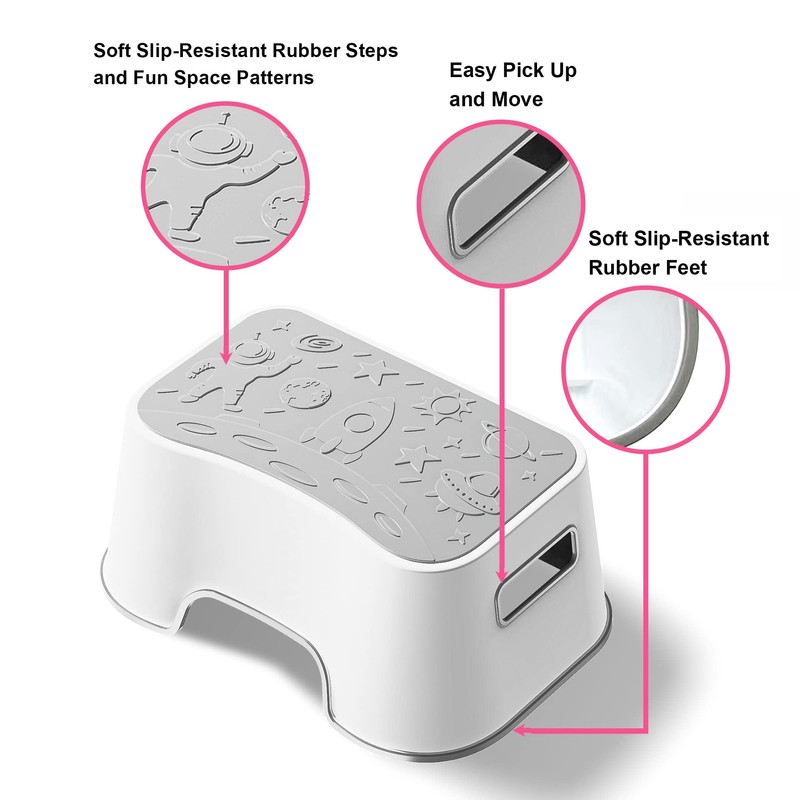 UNCLE WU Kids Step Stool - Lightweight and Easy to