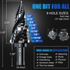 Four Spiral Flute M35 Step Drill Bit Set 1/8"-1"(9 Sizes),