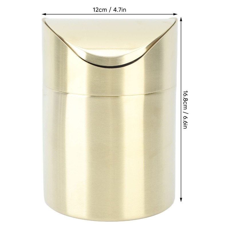 Mini Countertop Trash Can, Stainless Steel Desktop Trash Cans Swing