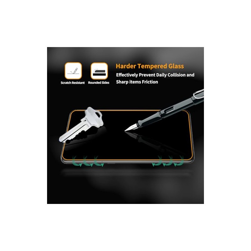 WowFluy 3 Pack for Blu View 5 Tempered Glass Screen