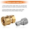 Shimeyao 4 Sets NPT 1/4 Inch Pressure Washer Coupler Quick