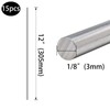Bafmrey 15 pcs 6061 Aluminum Round Rod 1/8"(3mm) Diameter x