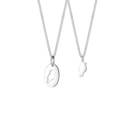 Elli Elli Women's Necklace Bird Mother Child Love in 925 Sterling Silver, Facet cut, None