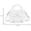 Stylish Women Bowknot Faux Leather Side Shoulder Top Handle Party