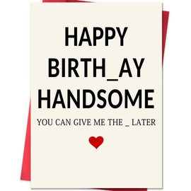 Funny Birthday Gifts for Men Him, Boyfriend Gifts for Bday, Birthday Decorations for Men, Husband Birthday Card