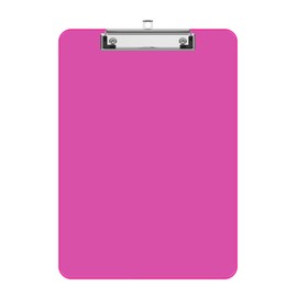 Juvealoe A4 Plastic Clipboard, 8.5 x 11 Red Colored Clip Boards with Low Profile Clip, Letter Size for Classroom, Teacher, Students, School & Office Supplies
