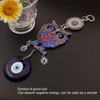Blue Eye Owl Keychain Good Luck Beautiful Blessing Amulet Car