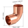uxcell 41.28mm ID 90 Degree Copper Elbow Short-Turn Copper Pipe