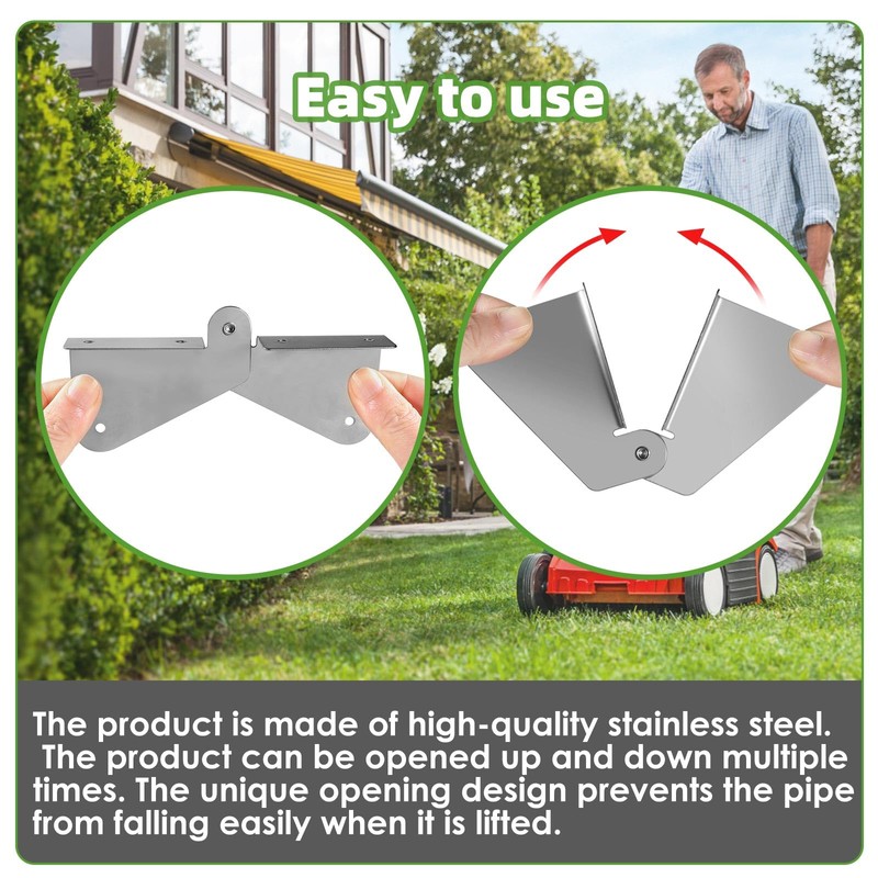 Lipshome 2-Piece Set of 4 Gutter Extension Hinge, Includes Water