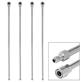 RIDGE WASHER Pressure Washer Wand Extension, 240 Inch Replacement Pressure Washer Lance, Stainless Steel Power Washer Extender Wand, 1/4” Quick Connect Fitting, 4000 PSI (4 Wands – 60" Each Wand )