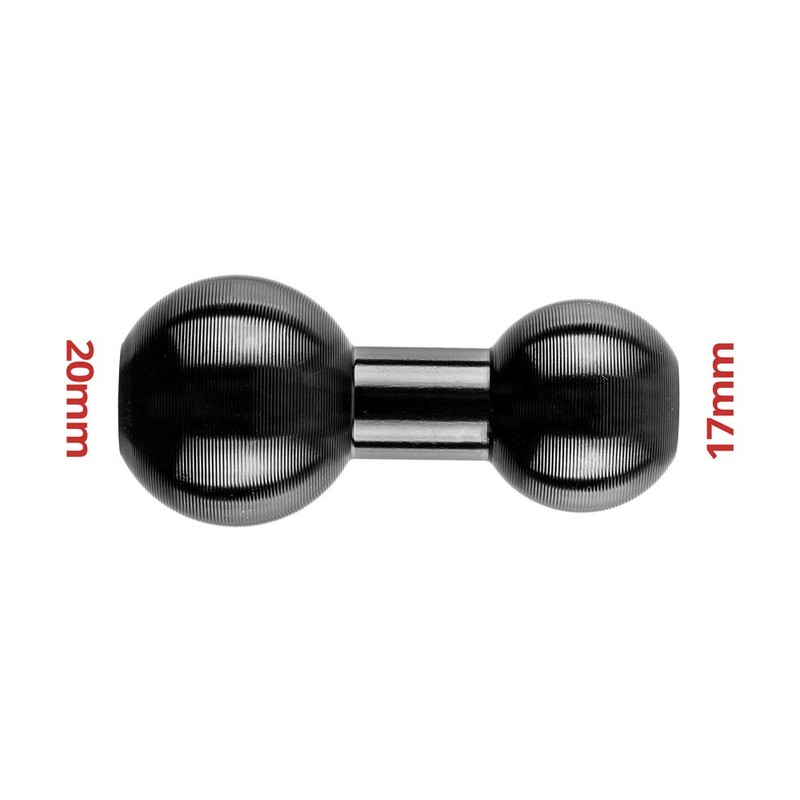 Tackform Aluminum 20mm Ball to 17mm Ball Adapter | for