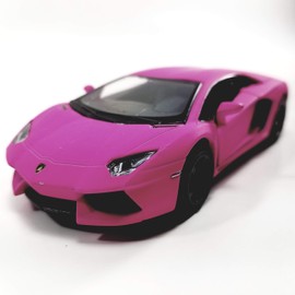 Kinsmart HOT Pink Matte Aventador LP-700 138 O Scale Diecast Car, Small