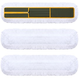 Maxdot 3 Pack 36 Inch Dust Mop Replacement Head for Floor Cleaning, Large Commercial Microfiber Industrial Commercial Heavy Duty Mop Head Refills Sweeper Replacement Janitorial Suppliy for Hardwood
