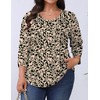 Romanstii Plus Size Spring Clothes for Women 3/4 Length Sleeve
