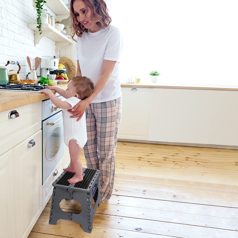 Flottian 11" Folding Step Stool for Adults and Kids Holds