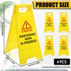 Geetery 4 Pcs Maintenance Work in Progress Floor Sign Two