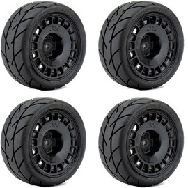 Powerhobby 1/10 RC Rally Car Mounted Tires/Wheels (4) FITS : Hpi/Traxxas/MST/Associated/Kyosho Cars (Evolution - Radial)