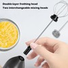 Hemixye Rechargeable Milk Frother Wand with Stand-Electric Whisk 3 Speed