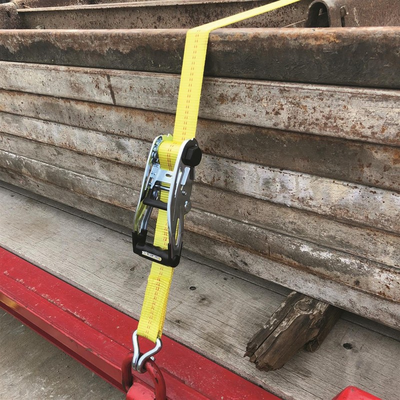SmartStraps 27-Foot Premium Ratchet Straps, Yellow (1pk) – 10,000 lbs