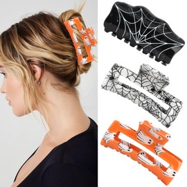 Halloween Hair Claw Clips for Women Irregular & Square 3Pcs