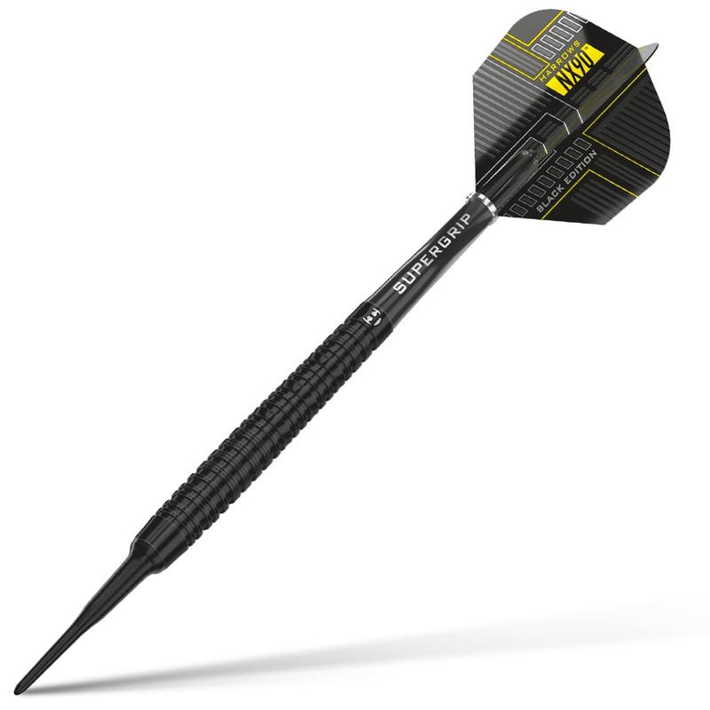 Harrows NX90 Black Soft Tip 90% Tungsten Darts Set 18g