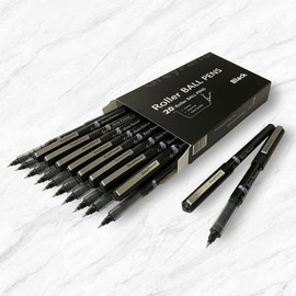 GreyParrot Roller Ball Pen, 0.5mm Liquid Ink Fine Line Pens for Writing Journaling Taking Notes for School Home Office