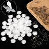 NQEUEPN 100pcs Adhesive Ceiling Hooks, Round Suction Cup Sticky Ceiling