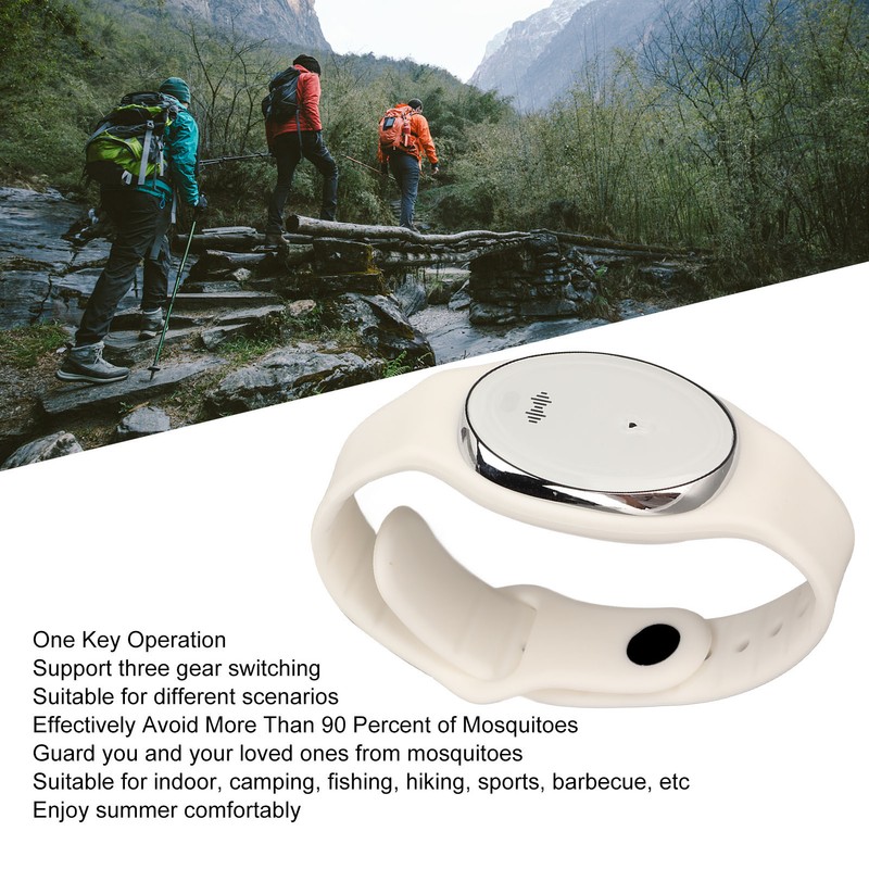Mosquito Repellent Watch Ultrasonic USB Rechargeable Noiseless Adjustable Mosquito Repeller