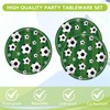 Actoridae 40Pcs Soccer Party Decorations Disposable Boys and Men’s Soccer