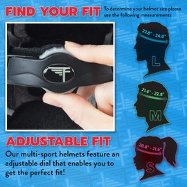 Flybar Multi-Sport Adjustable Fit Helmet, L-XL, Black