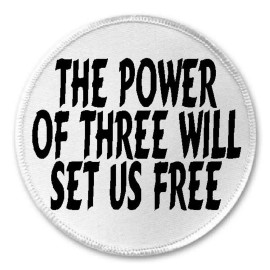 Unbranded The Power Of Three Will Set Us Free - 3" Sew/Iron On Patch Charmed Witch Quote