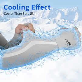 Achiou UV Sun Protection Cooling Arm Sleeves, UPF50 Arm Compression Sleeves for Men & Wome Summer Sunblockn, Football Golf (2Gray)