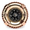 NKlaus Maritime 6.5 cm Compass Lifebuoy Brass Gold and Copper