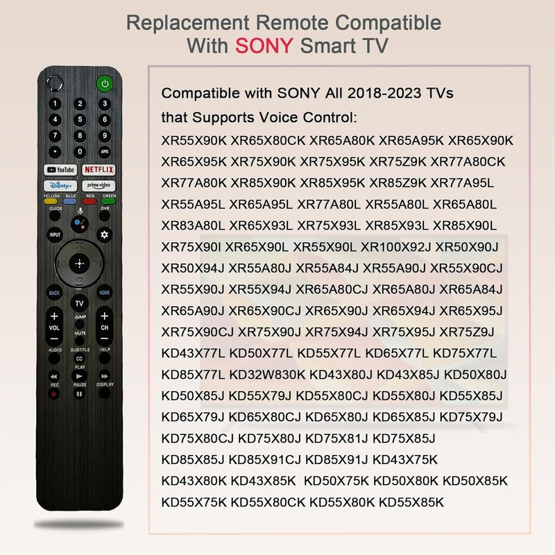 RMF-TX500U for Sony TV Remote Control Replacement, for All 2019-2024